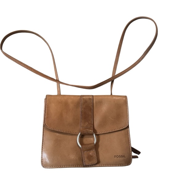 Fossil Handbags - 💎Vintage Fossil Archive Brown Leather Shoulder Bag Classic Minimalist Purse